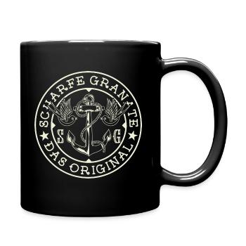 Scharfe Granate Markenlogo - Tasse einfarbig - Schwarz - Rechts