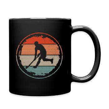 Joueur de hockey vintage Joueur de hockey sur gazon - Mug uni - noir - Droite