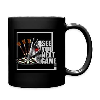Dart Skull See You Next Game, Dartdesign Darts - Full Colour Mug - black - Right