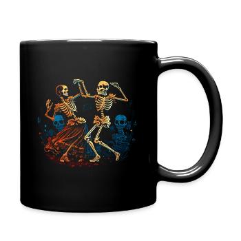 Des squelettes dansants dans les années 50 - Comic - Mug uni - noir - Droite