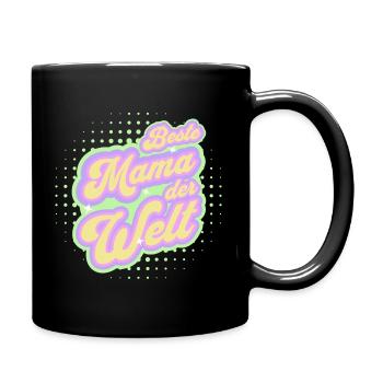 Beste Mama der Welt Vintage Retro Design - Tasse einfarbig - Schwarz - Rechts