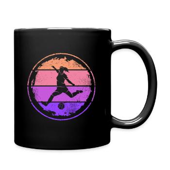 Footballer Soccer Player Women Girls Soccer - Full Colour Mug - black - Right