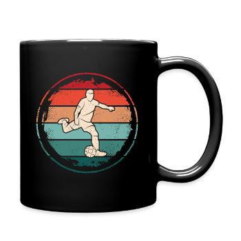 Fußballer Fußballtrainer Retro Fußballspieler - Tasse einfarbig - Schwarz - Rechts