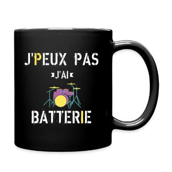 J Peux Pas J ai Batterie - Mug uni - noir - Droite
