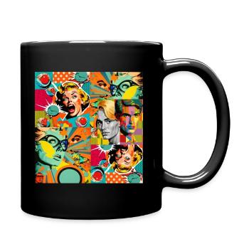 Pop Art Collage - Mug uni - noir - Droite