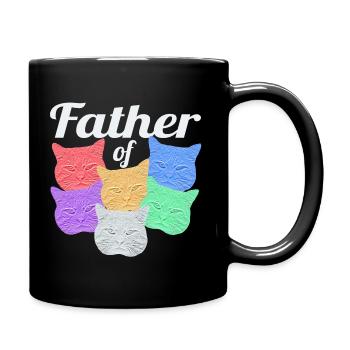 Katzenvater - Père des chats - Mug uni - noir - Droite