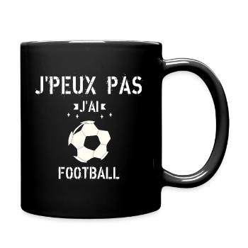 J Peux Pas J Ai Football - Mug uni - noir - Droite