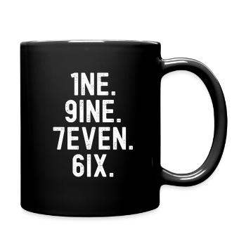 1976 Vintage - Tasse einfarbig - Schwarz - Rechts