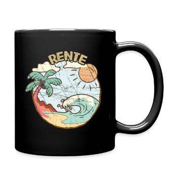 Rente 2023 Strand Palmen Urlaub Ruhestand Strand - Tasse einfarbig - Schwarz - Rechts