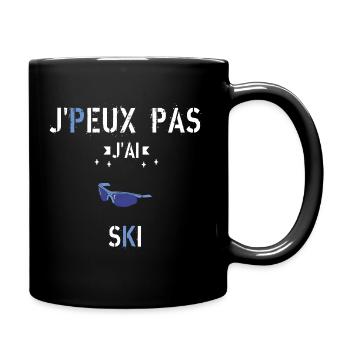 J Peux Pas J Ai Ski - Mug uni - noir - Droite
