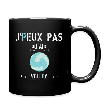J Peux Pas J Ai Volley - Mug uni - noir - Droite