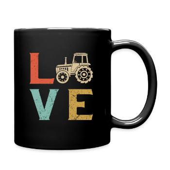 J'aime tracteur t-shirt agriculteur - Mug uni - noir - Droite