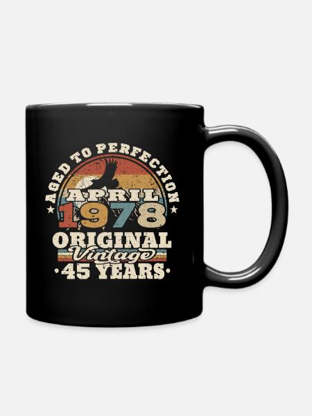 Avril 1978 - 45 ans - 45ème anniversaire - Mug uni - noir