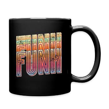 Funk Retro - Tasse einfarbig - Schwarz - Rechts