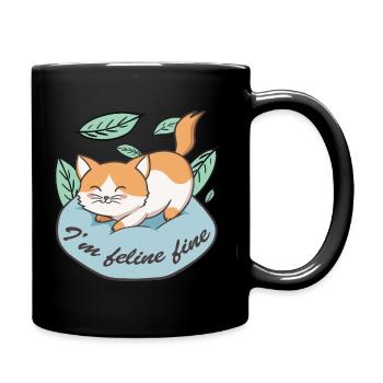 Chat mignon kawaii - Mug uni - noir - Droite
