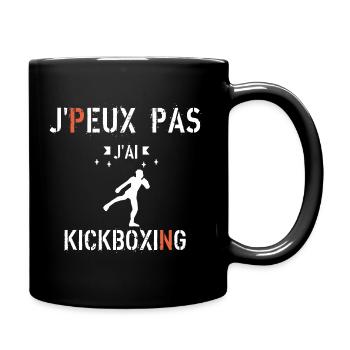 J Peux Pas J ai kickboxing - Mug uni - noir - Droite