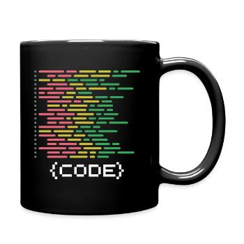 Code - Tasse einfarbig - Schwarz - Rechts