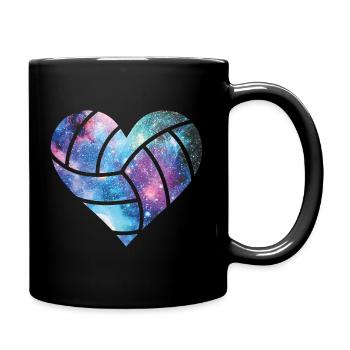 Volleyball Galaxy Heart - Full Colour Mug - black - Right
