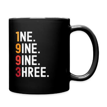 Millésime 1993 - Mug uni - noir - Droite