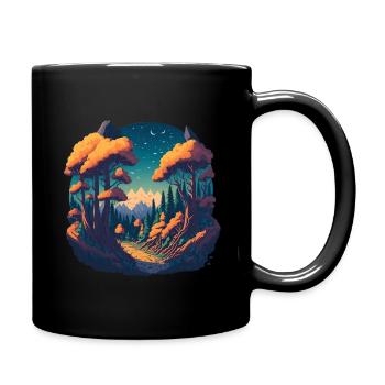 Forest Cottage - Full Colour Mug - black - Right