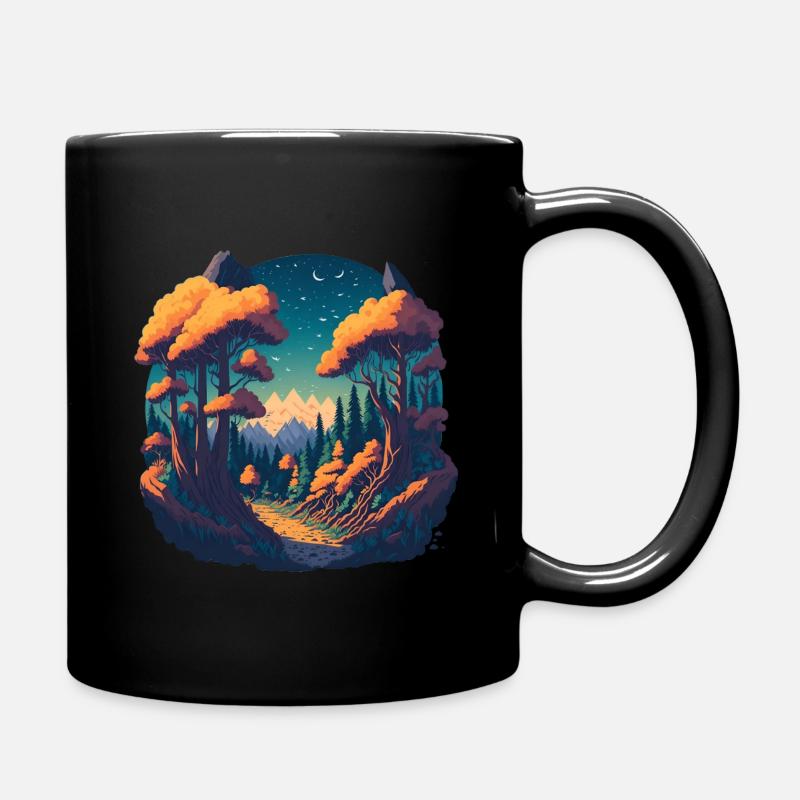 Forest Cottage - Full Colour Mug - black