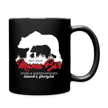 Mama Bär seit 2023 Muttertag Geschenk Weihnachten - Tasse einfarbig - Schwarz - Rechts