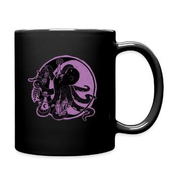 Illustration de la pieuvre sorcière - Mug uni - noir - Droite