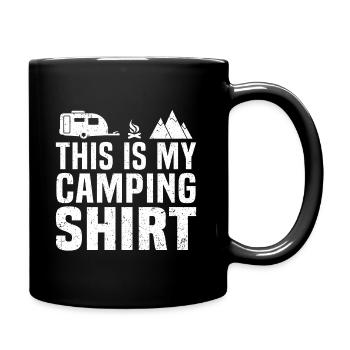 This is my camping shirt funny caravanning - Full Colour Mug - black - Right
