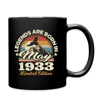 90 ans - les légendes sont nées en mai 1933 - Mug uni - noir - Droite
