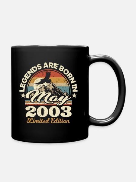20 ans - les légendes sont nées en mai 2003 - Mug uni - noir