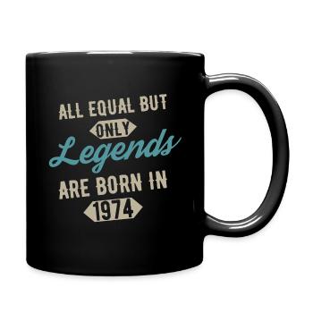 Legends are born in 1974 anniversaire - Mug uni - noir - Droite