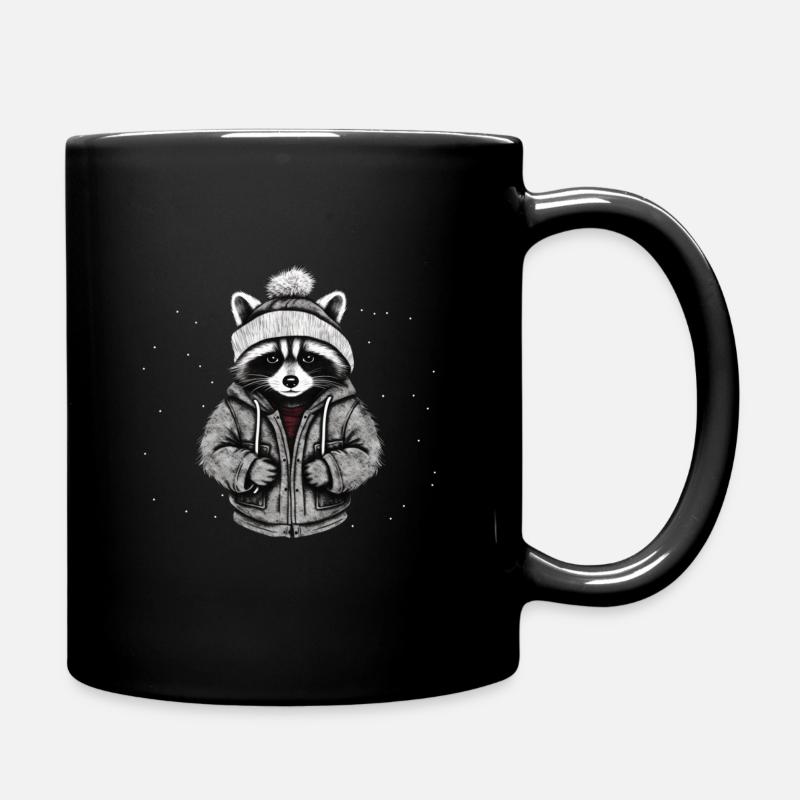 Cool Raccoon - Full Colour Mug - black