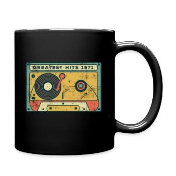 Millésime 1971 - Mug uni - noir - Droite