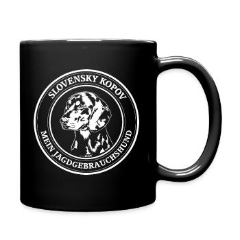 Slovensky Kopov Jagdgebrauchshund Jagdhund Hunde - Tasse einfarbig - Schwarz - Rechts