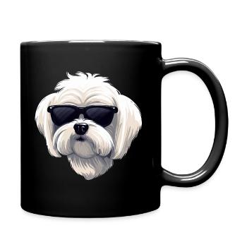 Maltese Dog The Gangster - Full Colour Mug - black - Right