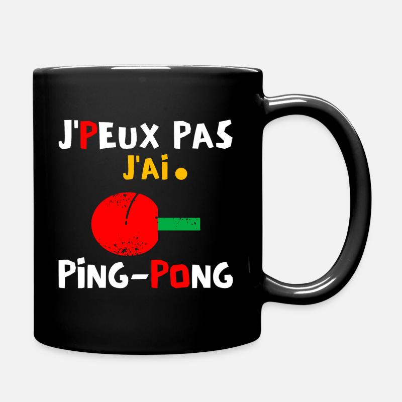 J peux pas j ai ping pong - Mug uni - noir