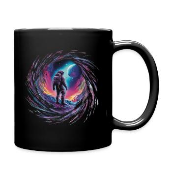 🚀🌕 To The Moon 🌕🚀 - Full Colour Mug - black - Right