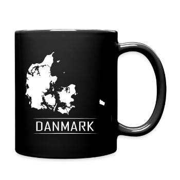 Danmark Landkarte Urlaub Land - Tasse einfarbig - Schwarz - Rechts