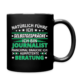 Ich führe Selbstgespräche - Journalist Edition - Tasse einfarbig - Schwarz - Rechts