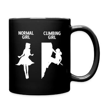 Klettern Bouldern - Tasse einfarbig - Schwarz - Rechts