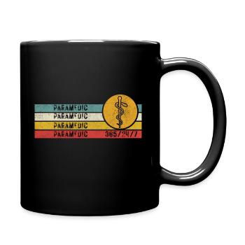 Paraedic Tasse 365/24/7 - Tasse einfarbig - Schwarz - Rechts