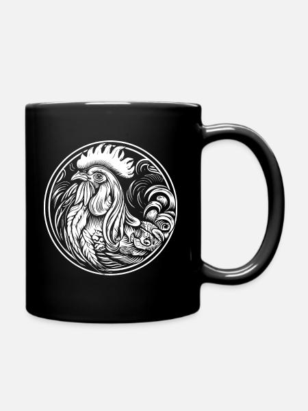 Hahn - Tasse einfarbig - Schwarz