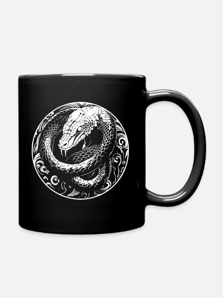 Schlange - Tasse einfarbig - Schwarz
