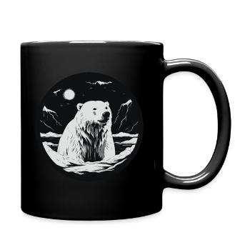 Eisbär - Tasse einfarbig - Schwarz - Rechts