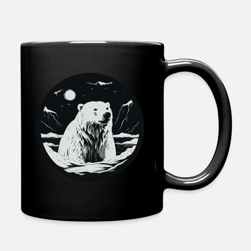 Eisbär - Tasse einfarbig - Schwarz