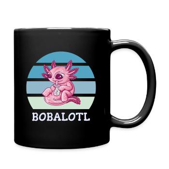 Boba Bubble Tea Axolotl Bobalotl - Full Colour Mug - black - Right