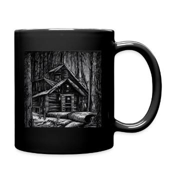 Cabane en Foret 2 - Mug uni - noir - Droite