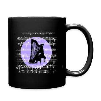 Melodien der Harfe - Tasse einfarbig - Schwarz - Rechts