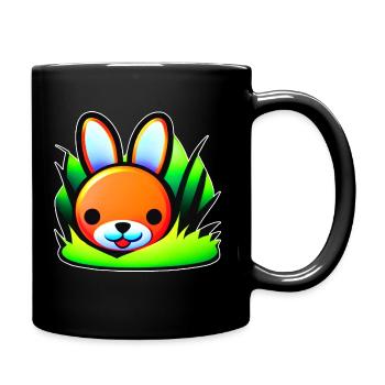 Lapin coloré mignon - Mug uni - noir - Droite