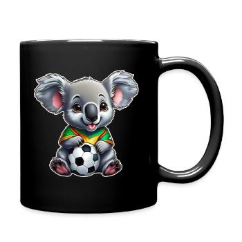 Mignon koala australien avec ballon de football - Mug uni - noir - Droite